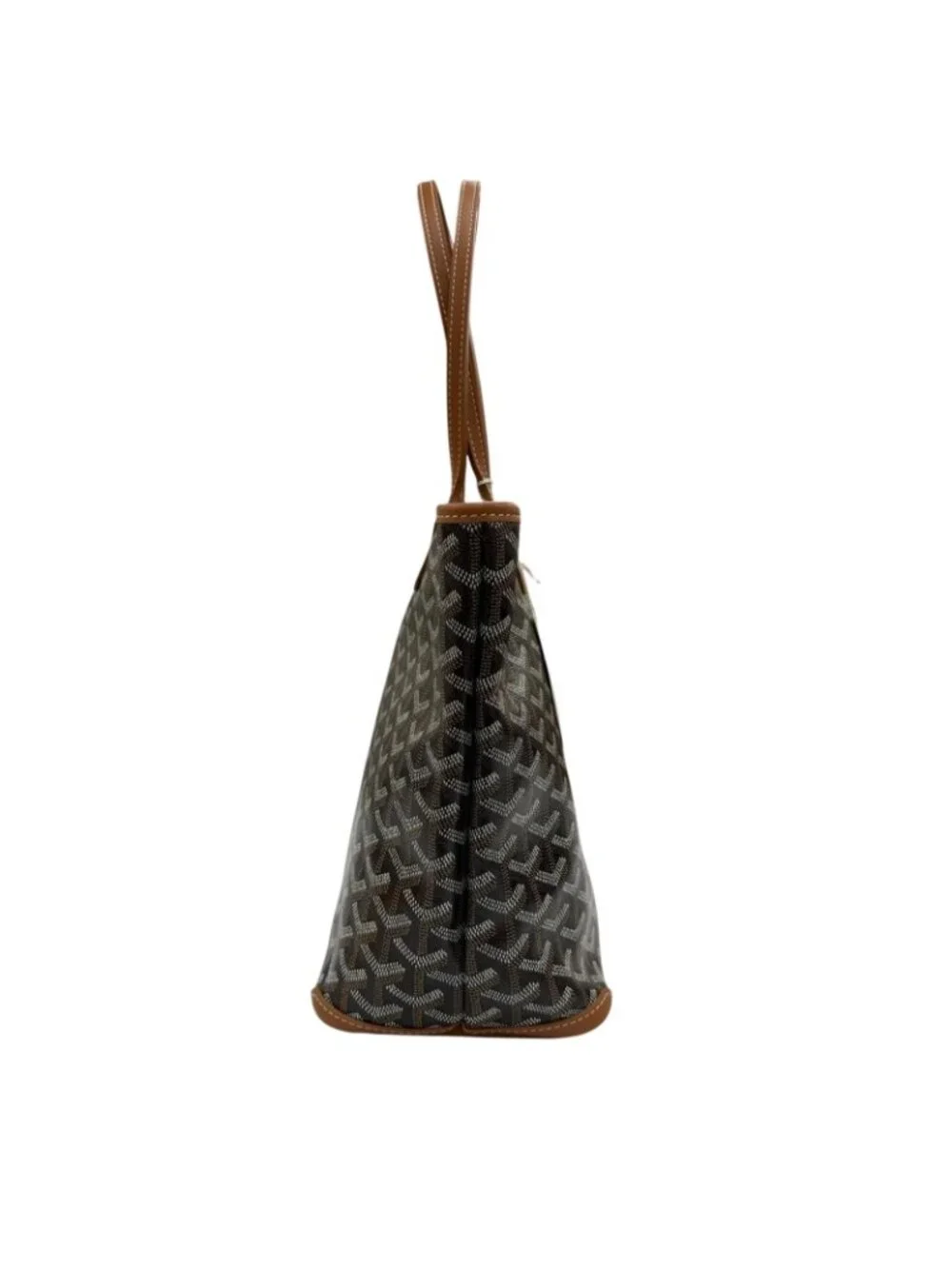 Goyard Artois PM Ma Cage Tote in Canvas Leather Brown